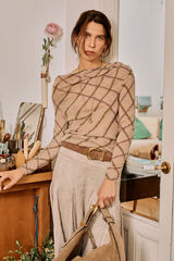 Hoss Intropia Nora. Top estampado Beige