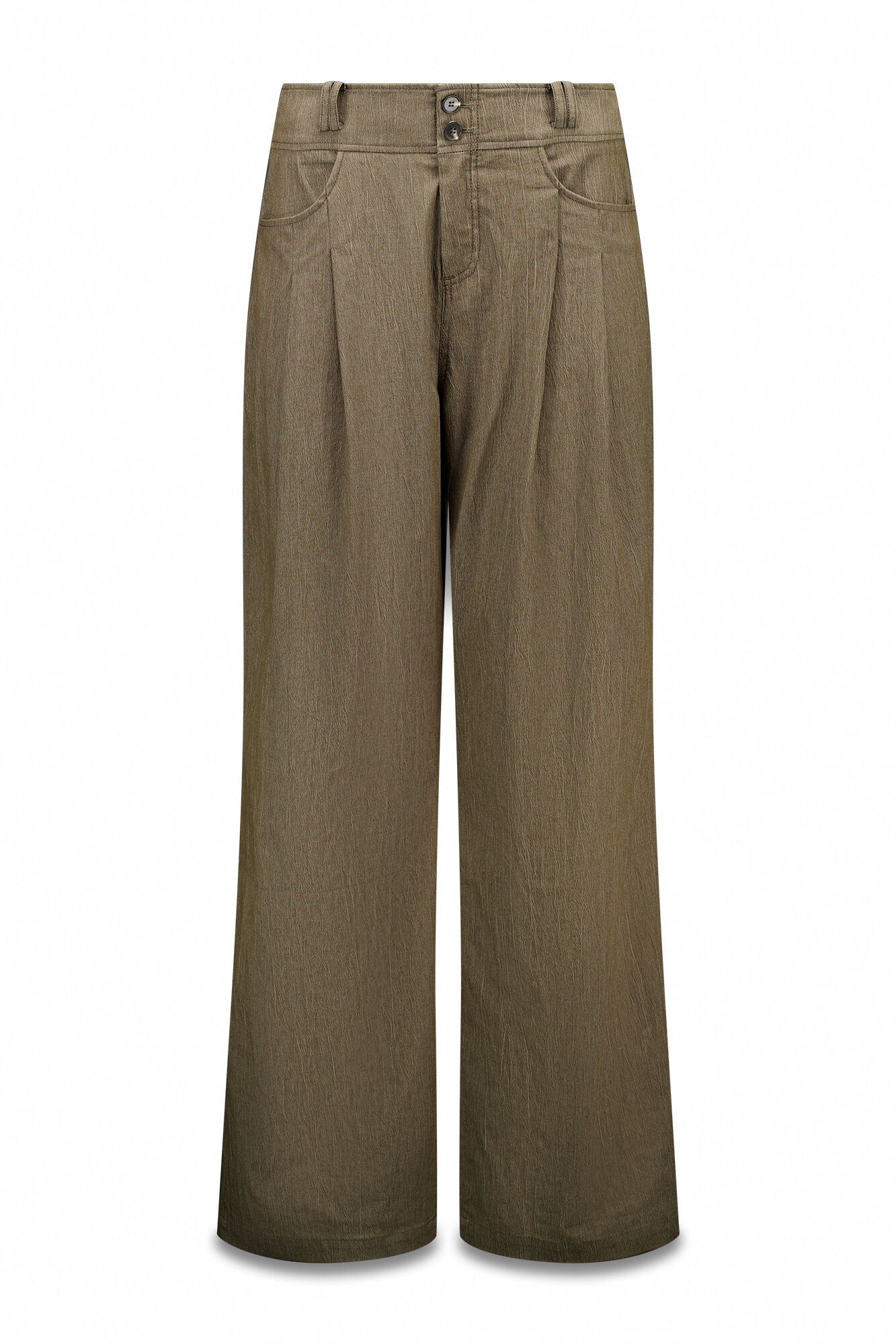 Hoss Intropia Paola. Pantalones con pliegues Kaki