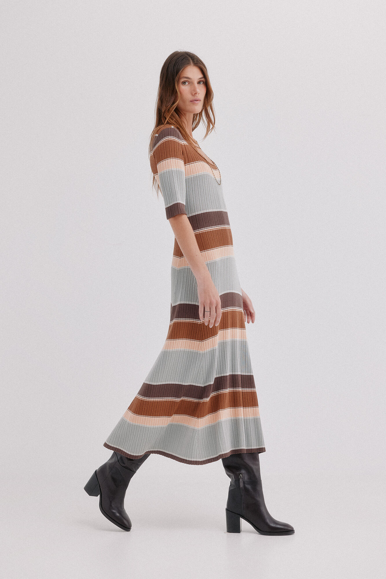 Hoss Intropia Aria. Vestido de tejido Multicolor