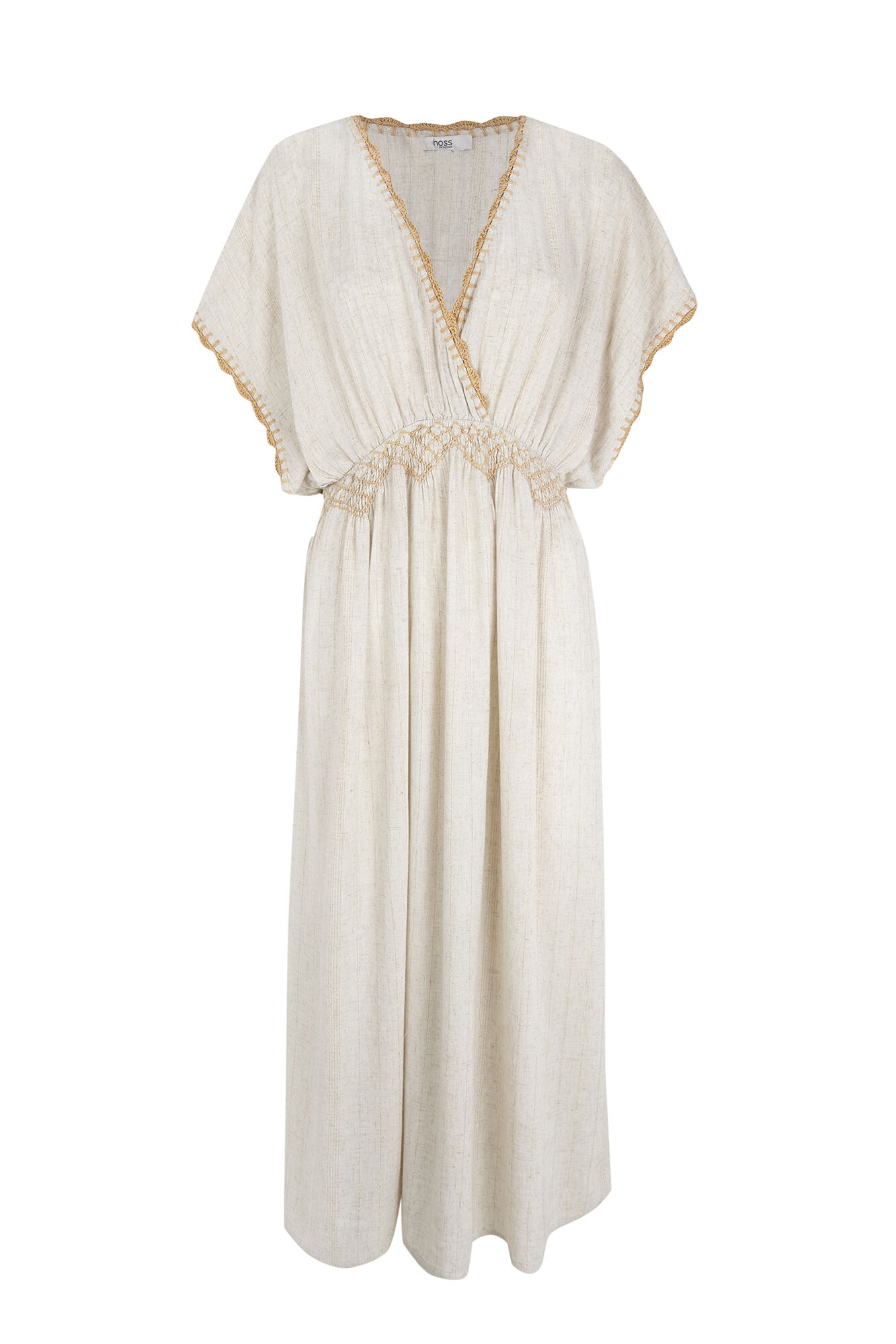 Hoss Intropia Alexia. Vestido bordado Beige