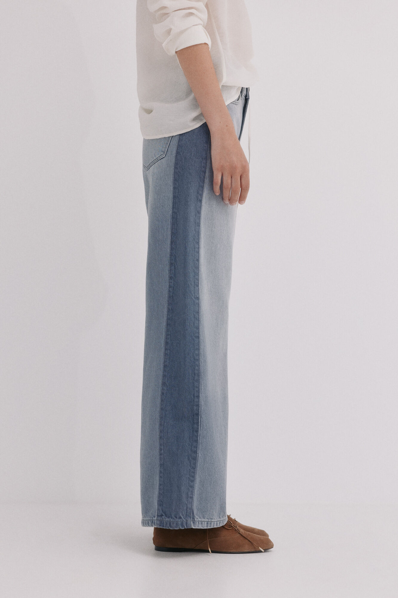 Hoss Intropia Billie. Jeans patchwork Gris