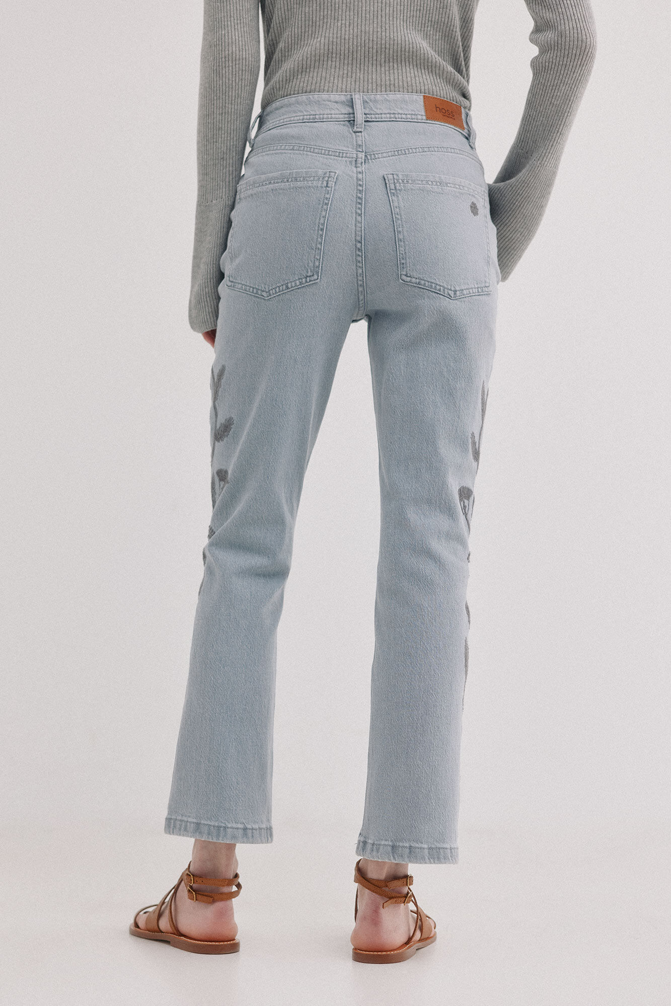 Hoss Intropia Bonnie. Jeans bootcut Gris