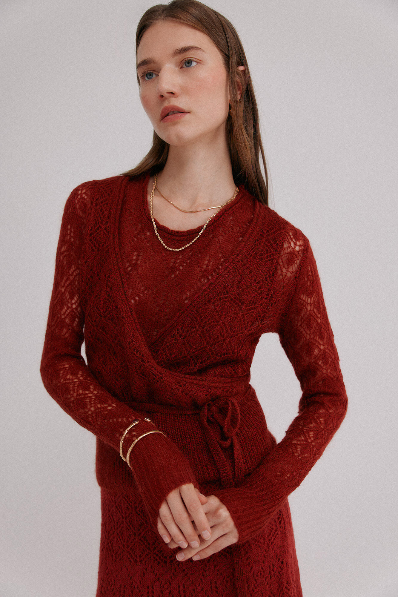 Hoss Intropia Iria. Chamarra calada rojo