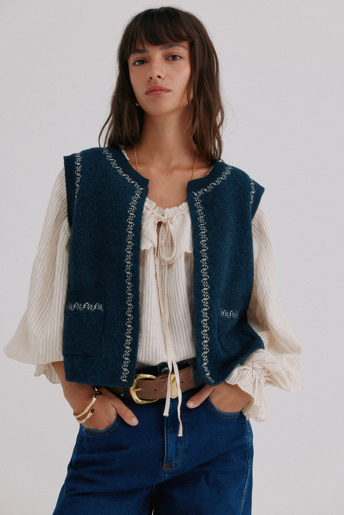 Hoss Intropia Nunzia. Chaleco bordado