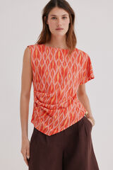 Hoss Intropia Melania. Camiseta asim&eacute;trica Multicolor