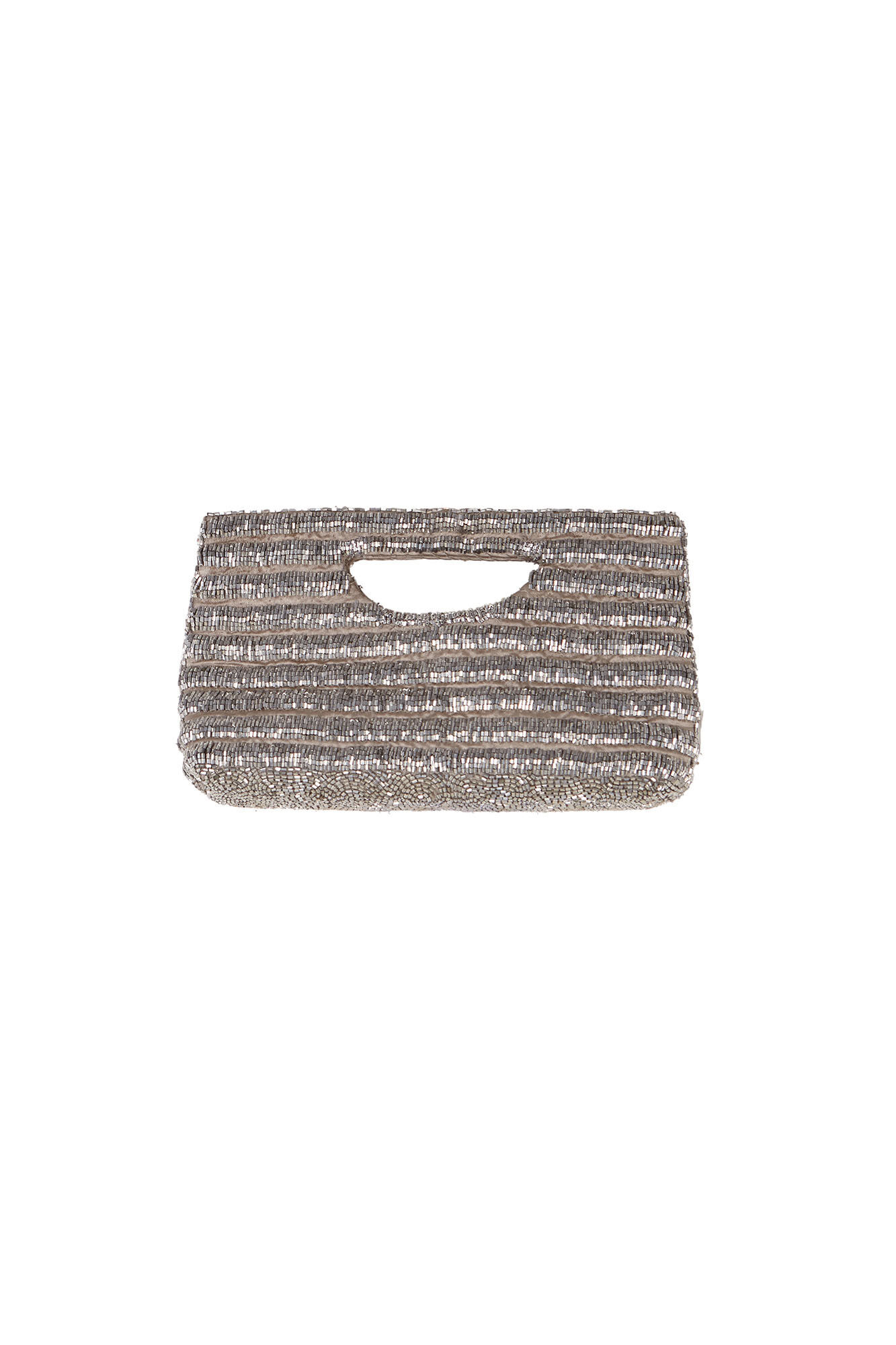 Hoss Intropia Nina. Bolsa de mano de abalorios Gris
