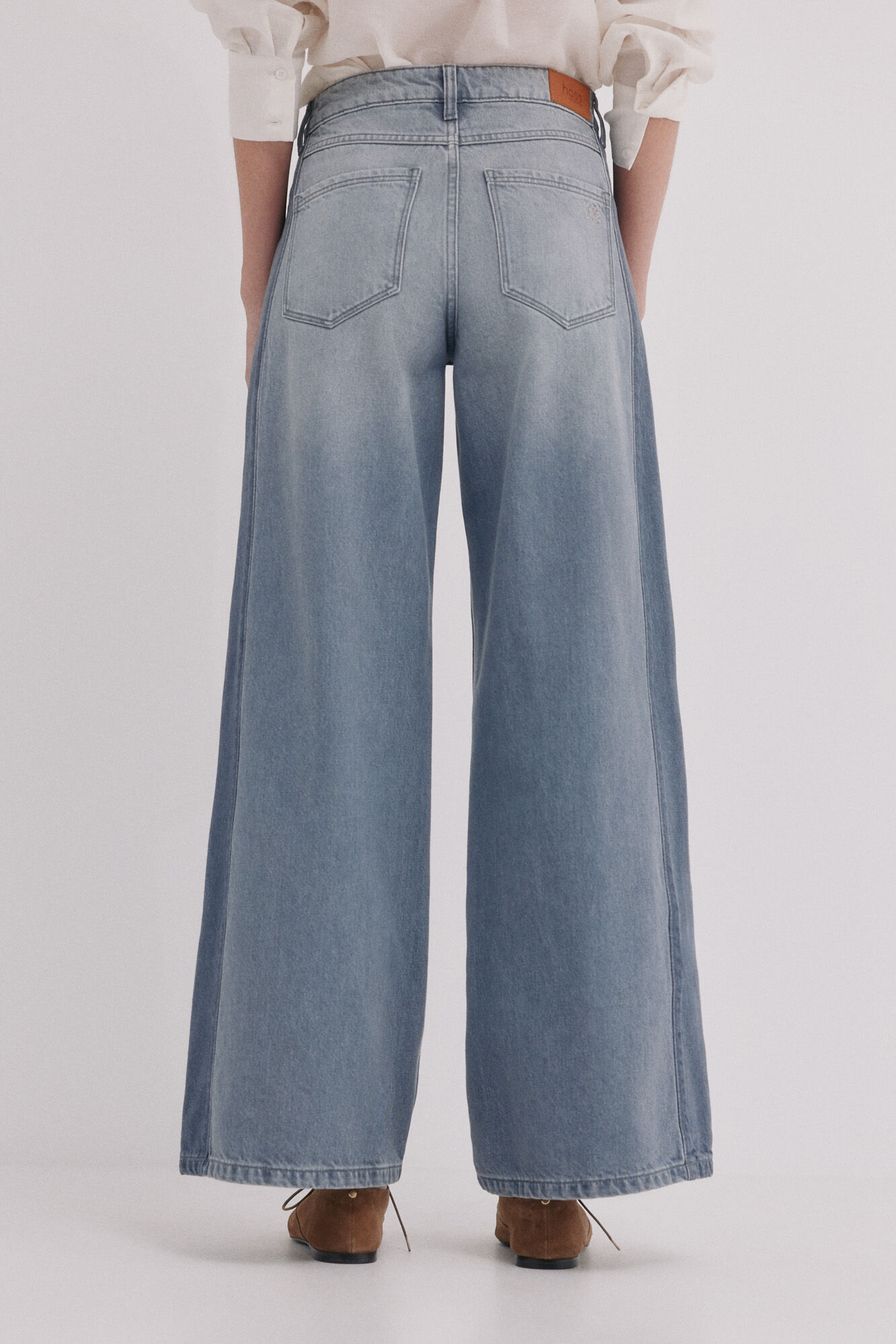 Hoss Intropia Billie. Jeans patchwork Gris
