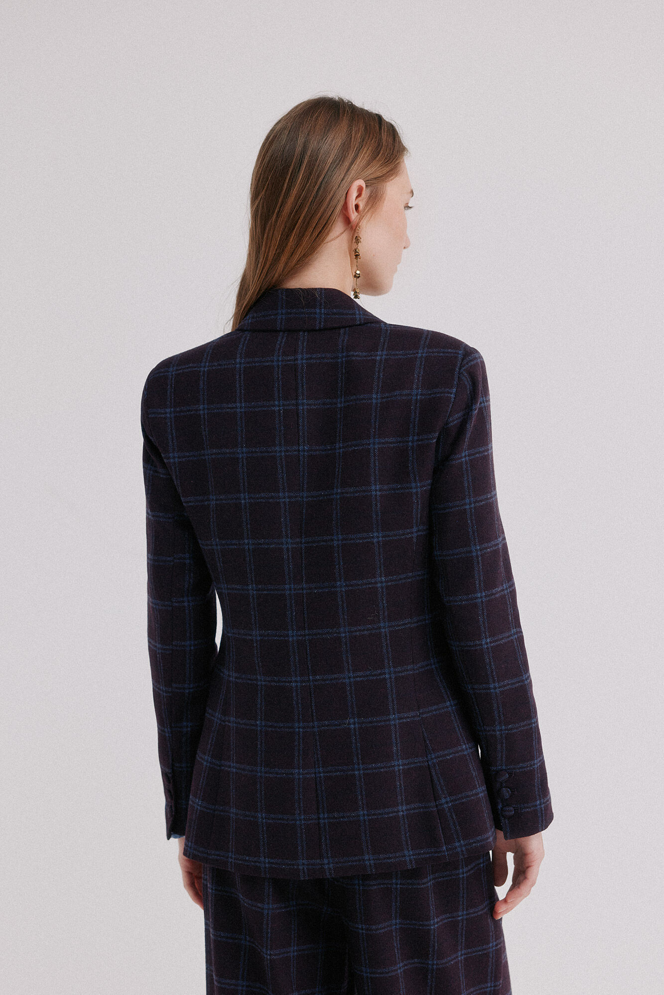 Hoss Intropia Emerald. Blazer de cuadros Azul marino
