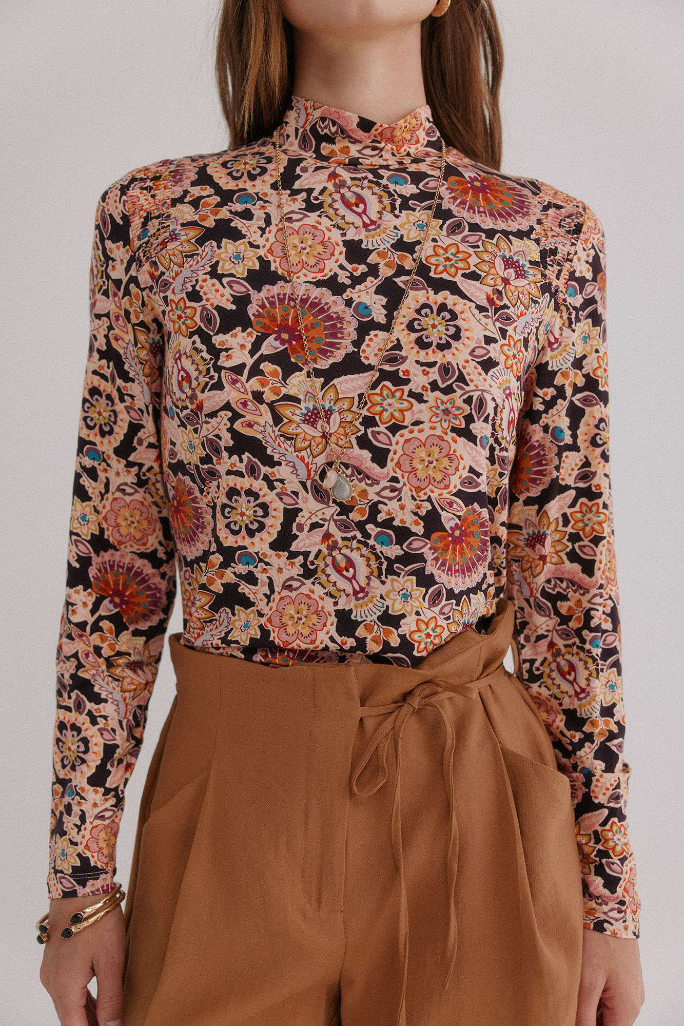 Hoss Intropia Mara. Playera estampada Estampado Marron