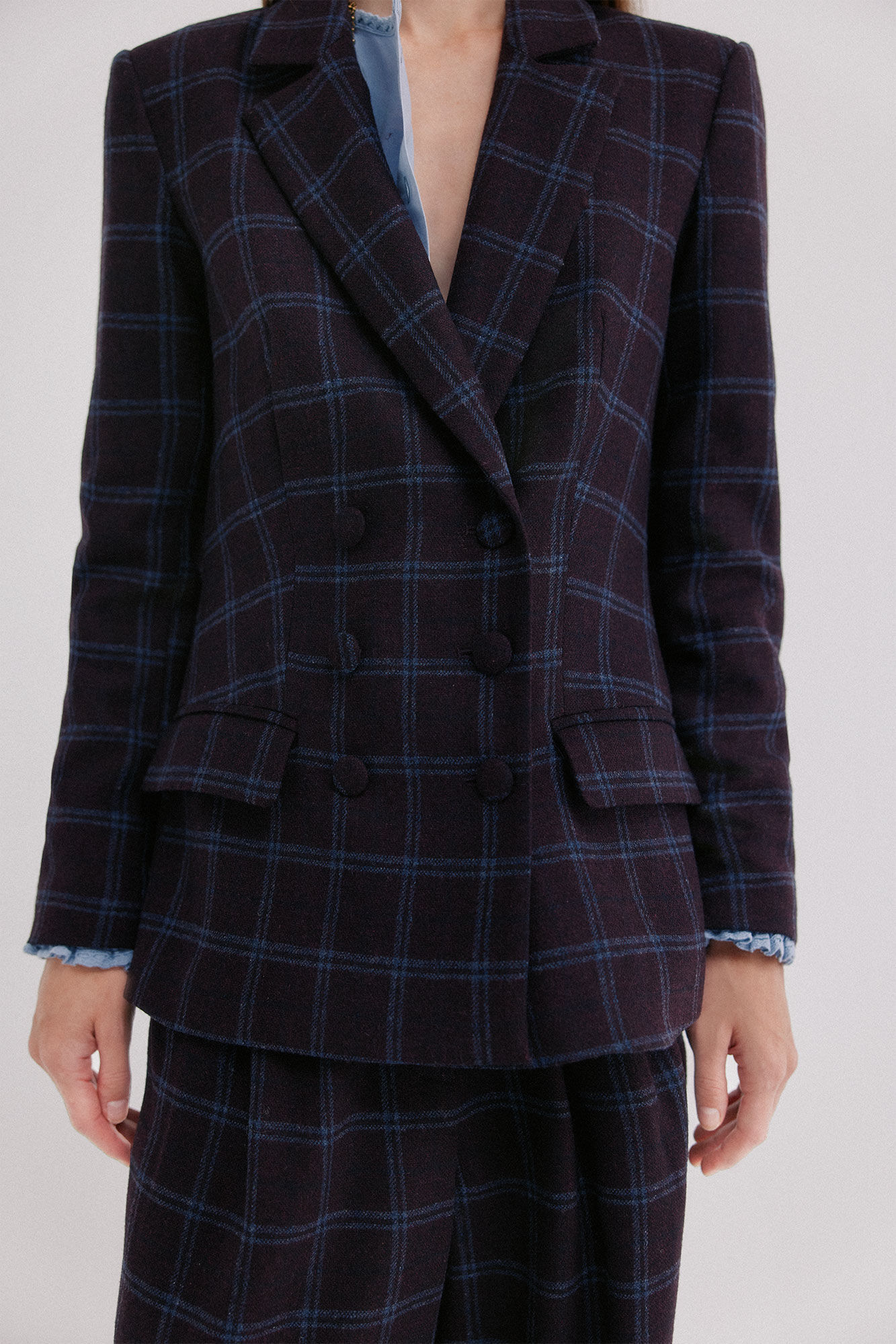 Hoss Intropia Emerald. Blazer de cuadros Azul marino