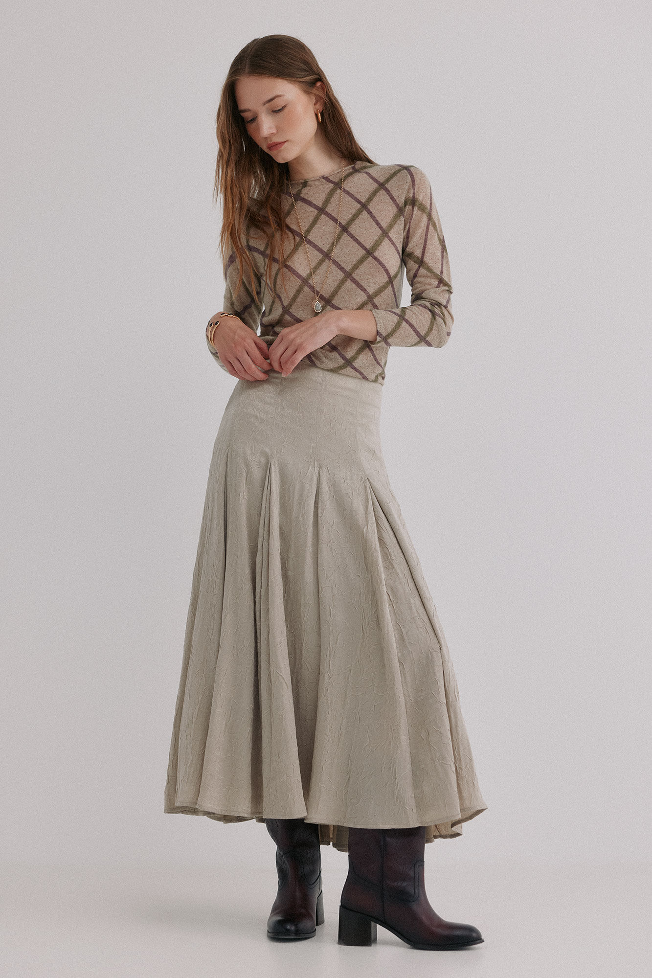 Hoss Intropia Nora. Top estampado Beige