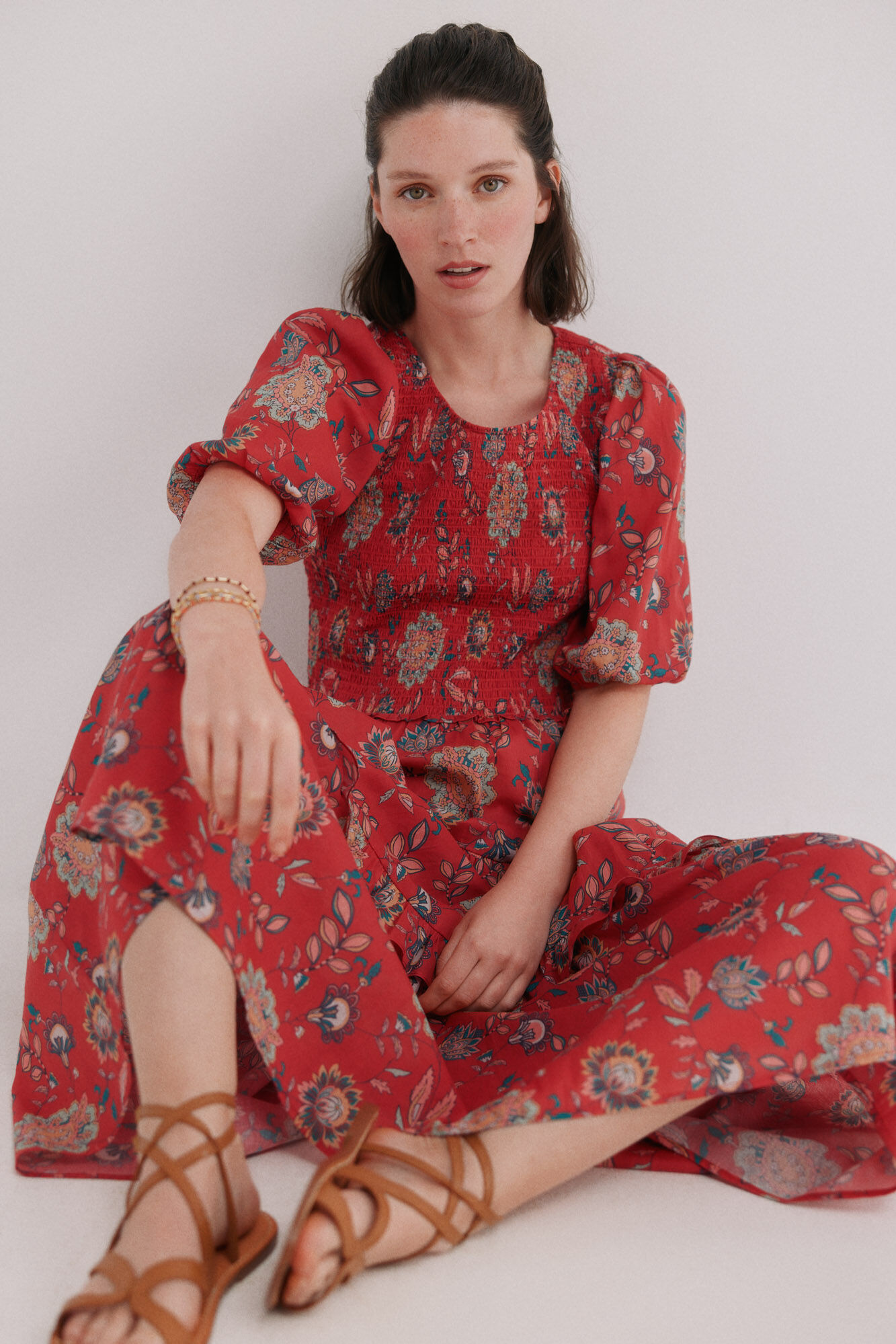 Hoss Intropia Asha. Vestido midi flu&iacute;do Multicolor