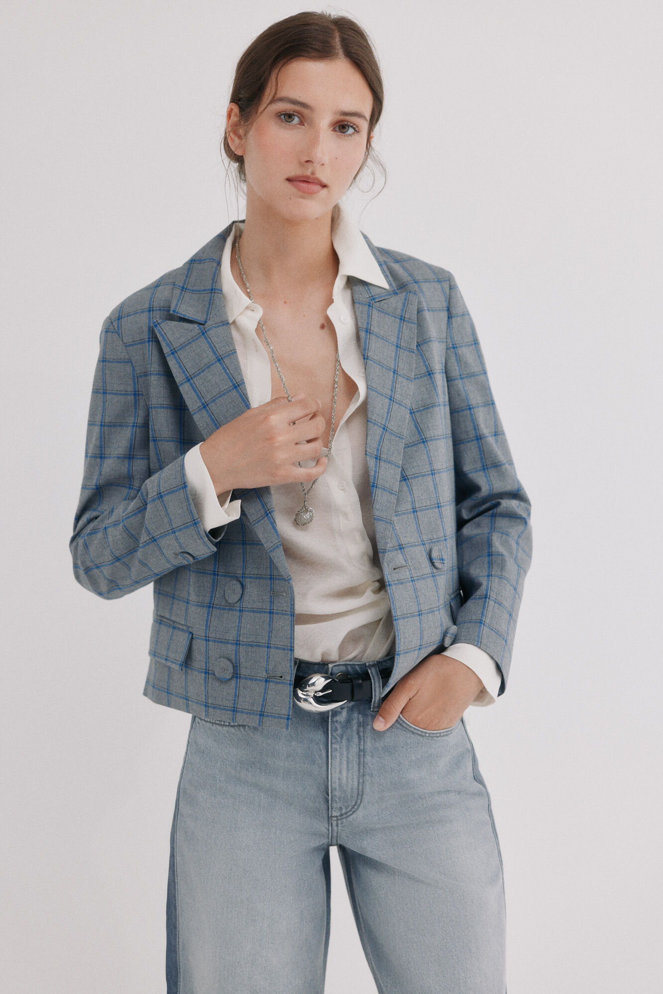 Hoss Intropia Estela. Blazer a cuadros