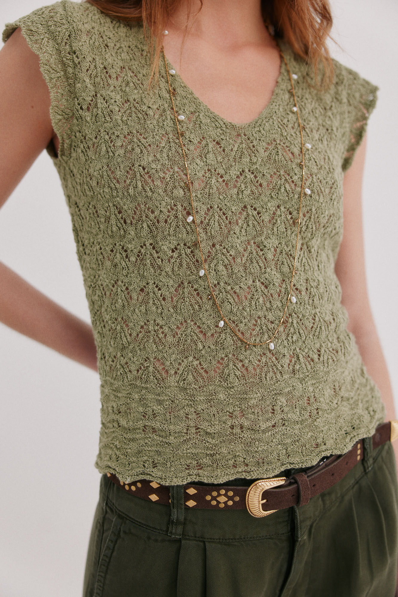 Hoss Intropia Isa. Top punto calado