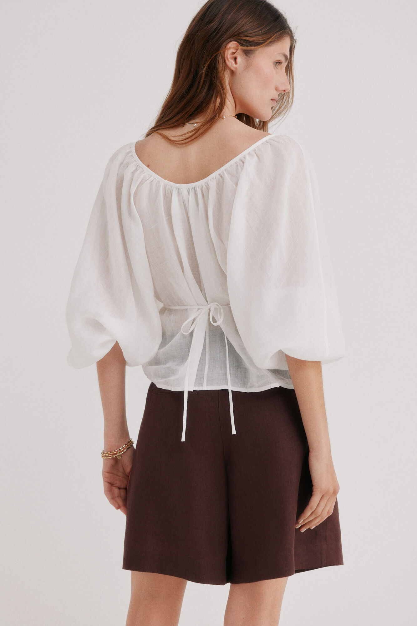 Hoss Intropia Caroline. Blusa manga larga Blanco