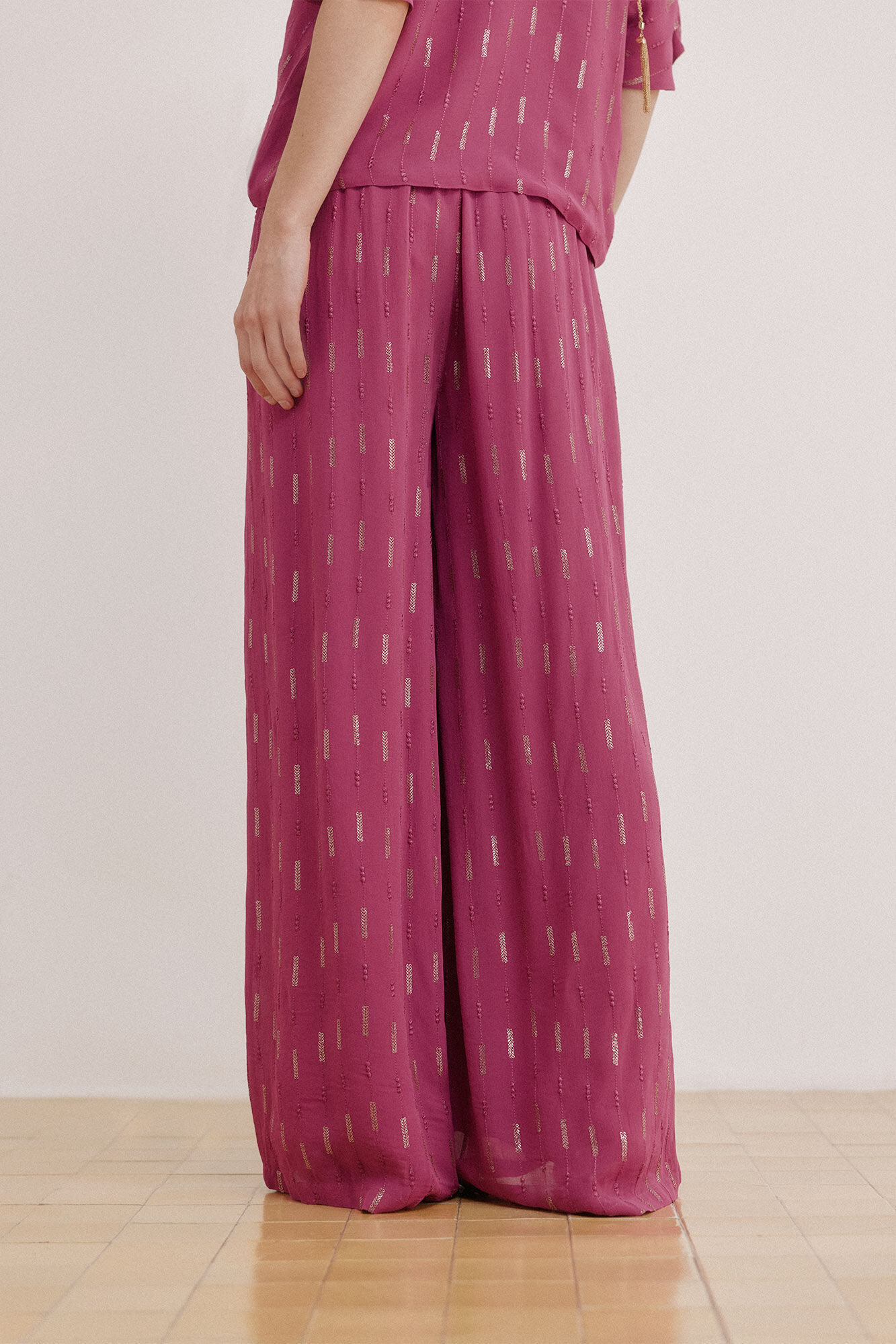 Hoss Intropia Pauliana. Pantal&oacute;n lentejuelas Morado