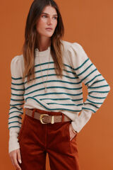 Hoss Intropia Ninnette. Jersey a rayas Estampado blanco