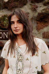 Hoss Intropia Malena. Camiseta escote redondo Beige