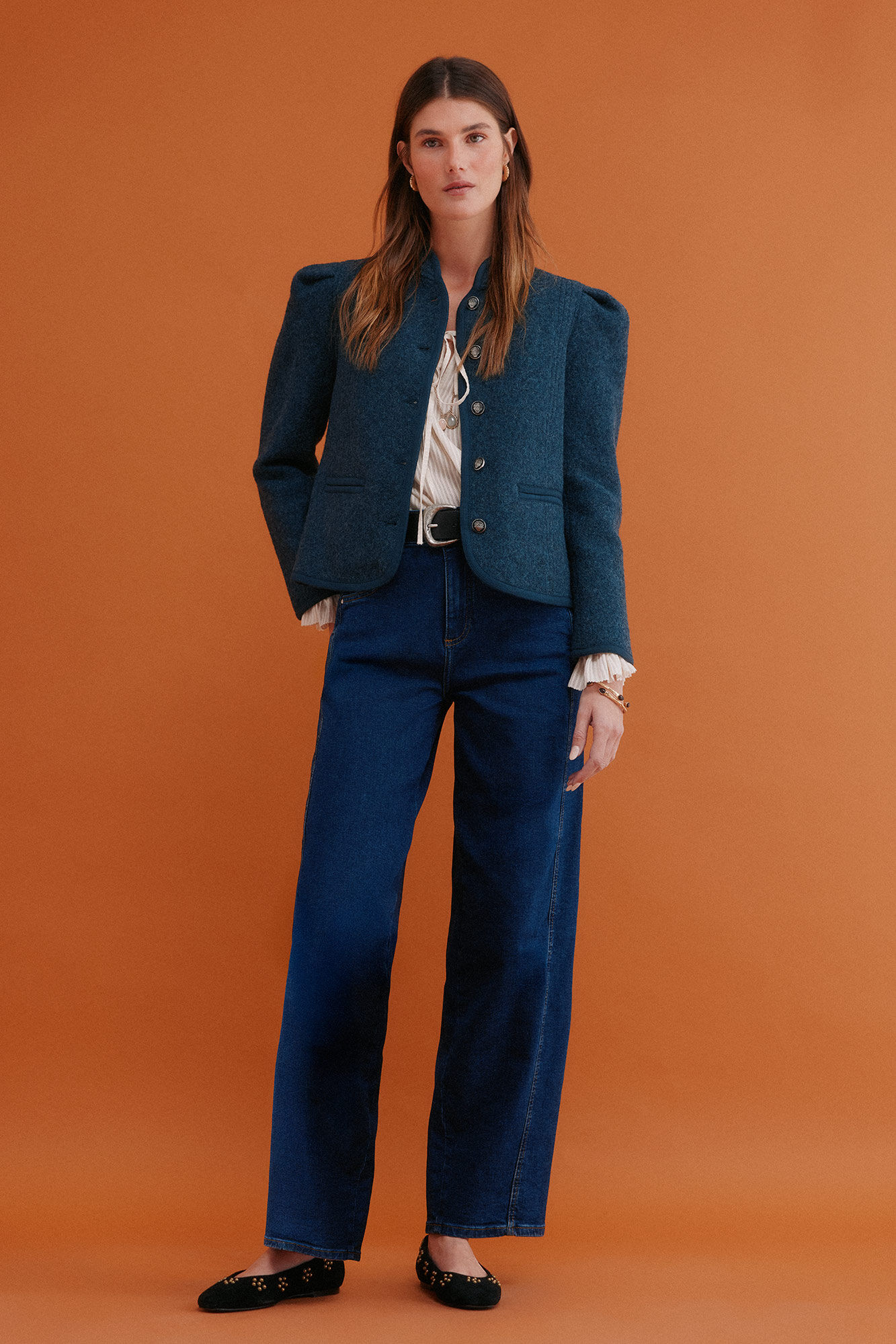 Hoss Intropia Fernanda. Abrigo estilo austriaca Azul