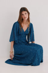 Hoss Intropia Alma. Vestido flu&iacute;do Azul