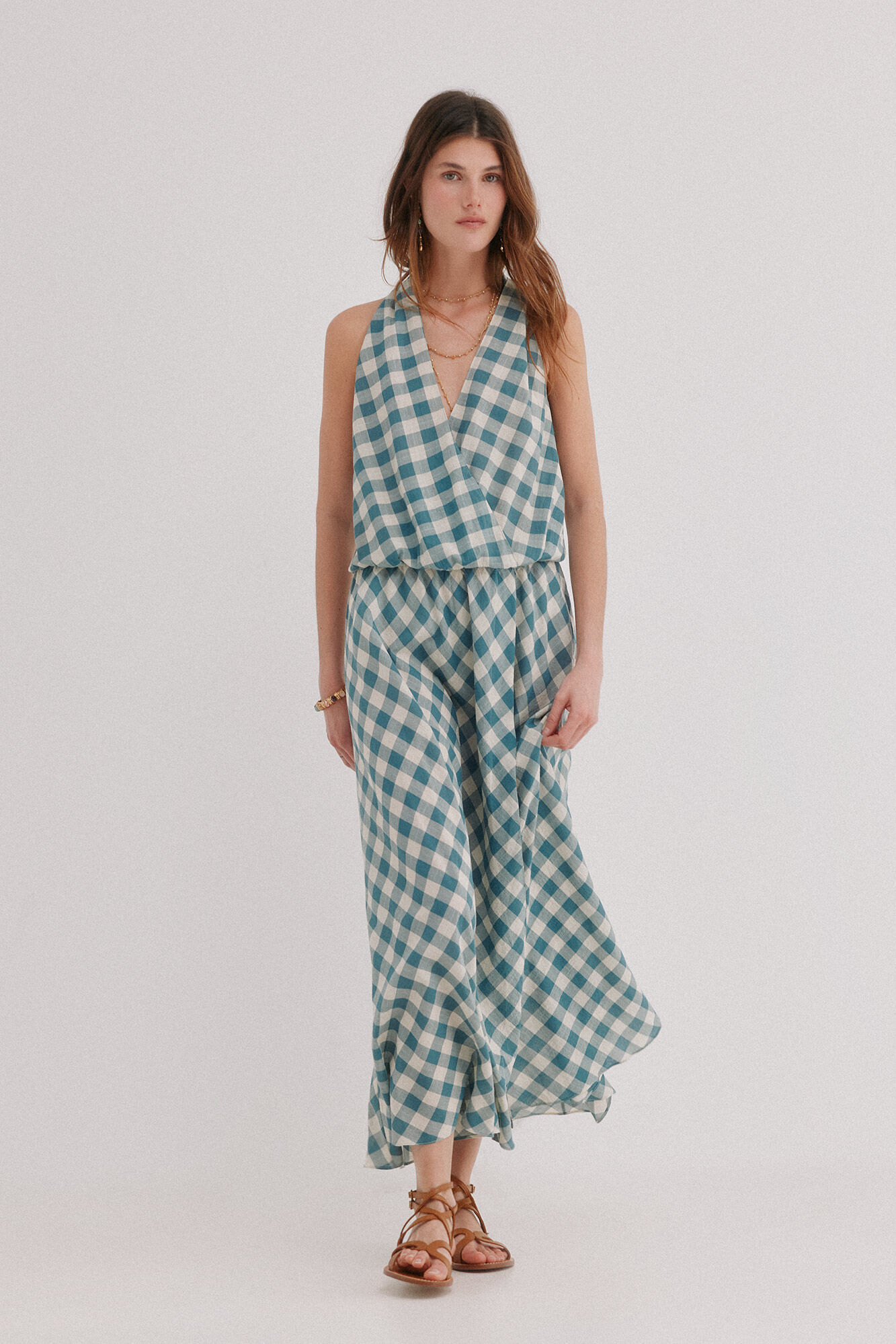 Hoss Intropia Andrea. Vestido cuadro vichy Multicolor