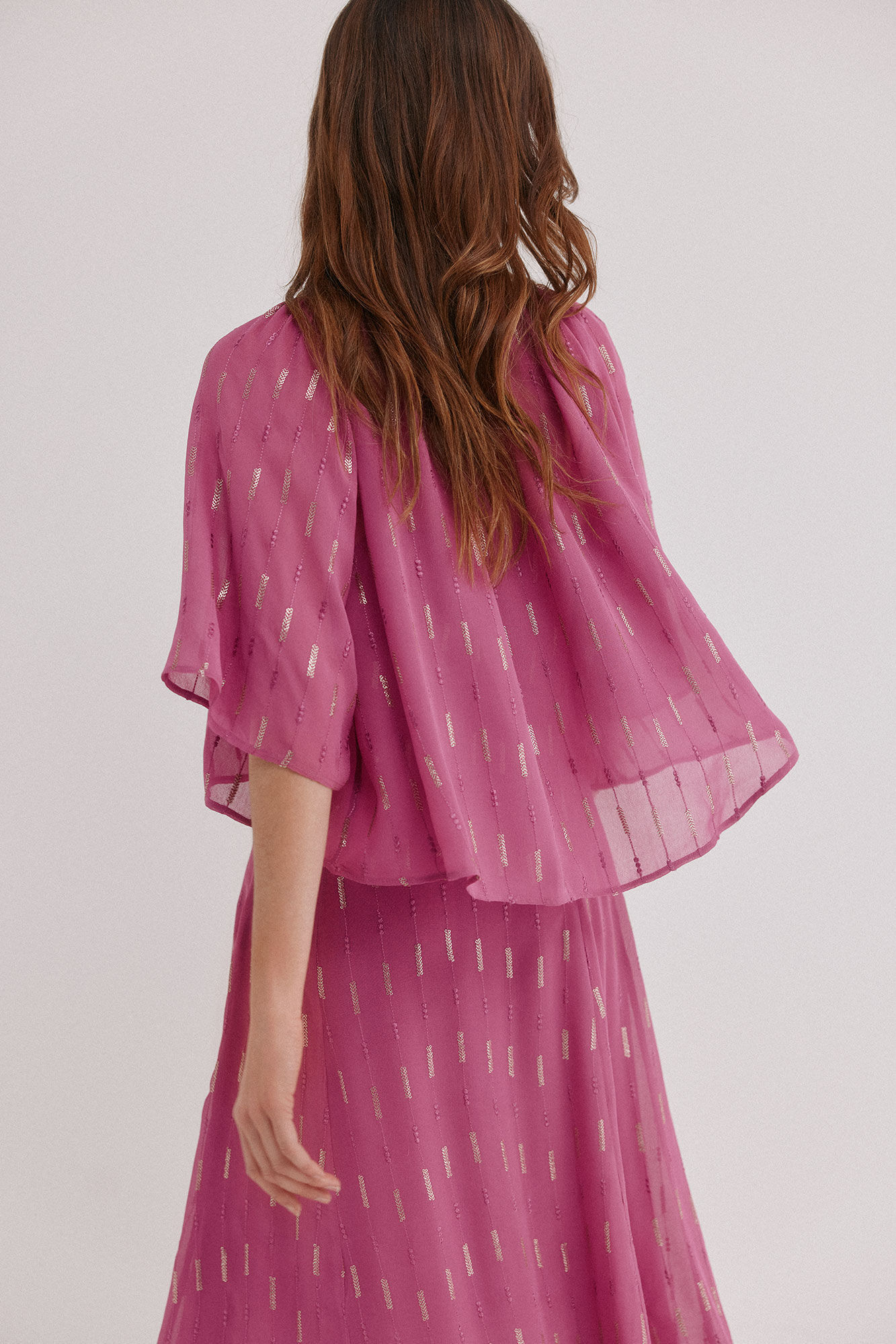 Hoss Intropia Angela. Vestido flu&iacute;do Rosa