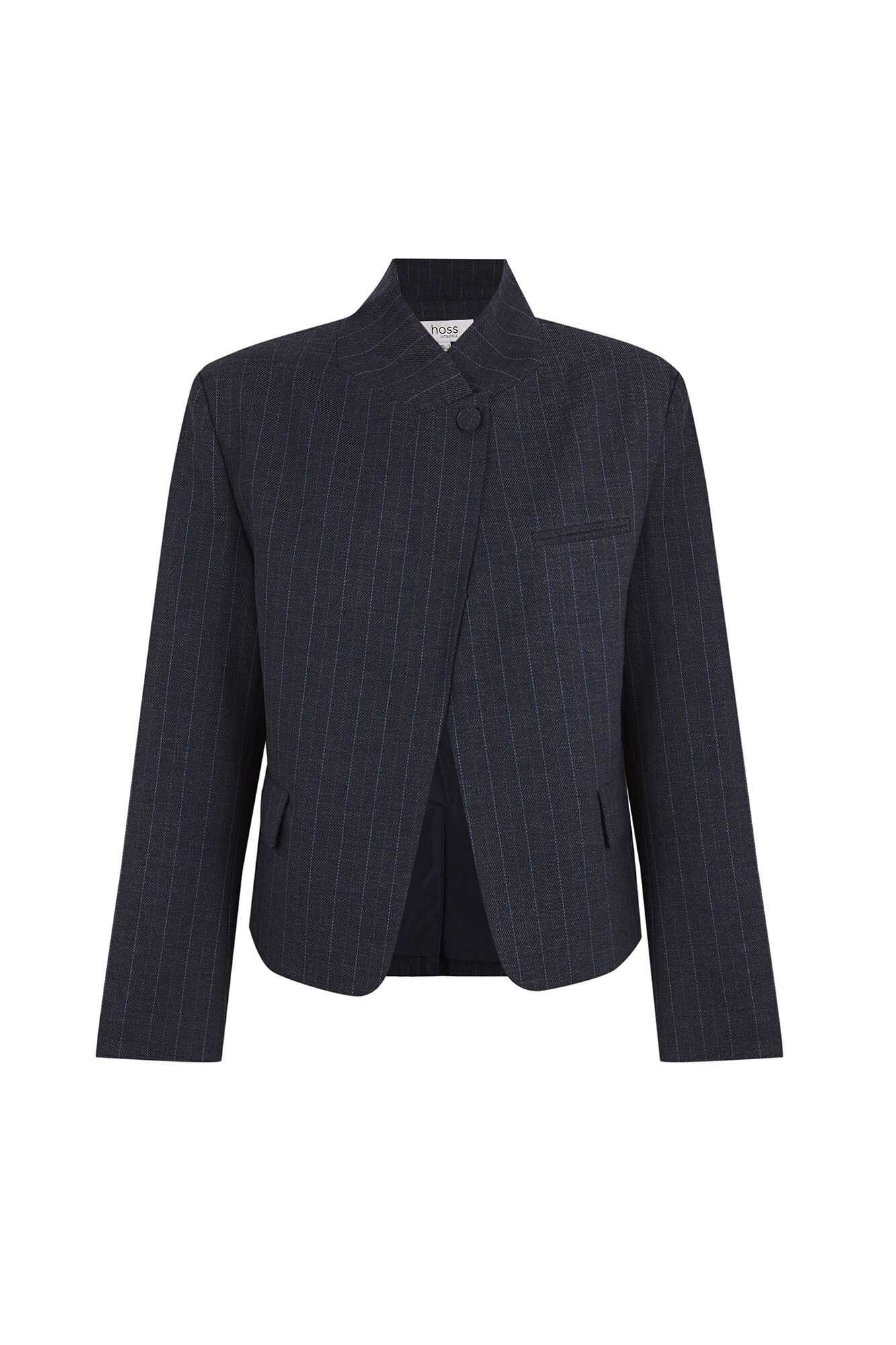 Hoss Intropia Edda. Blazer cropped Azul marino