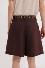 Hoss Intropia Pemar. Bermuda de lino Marron