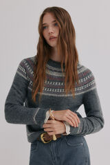 Hoss Intropia Nia. Su&eacute;ter con motivos Estampado granate