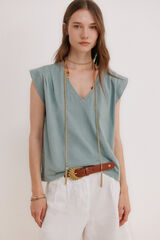 Hoss Intropia Manuela. Camiseta lavada Turquesa