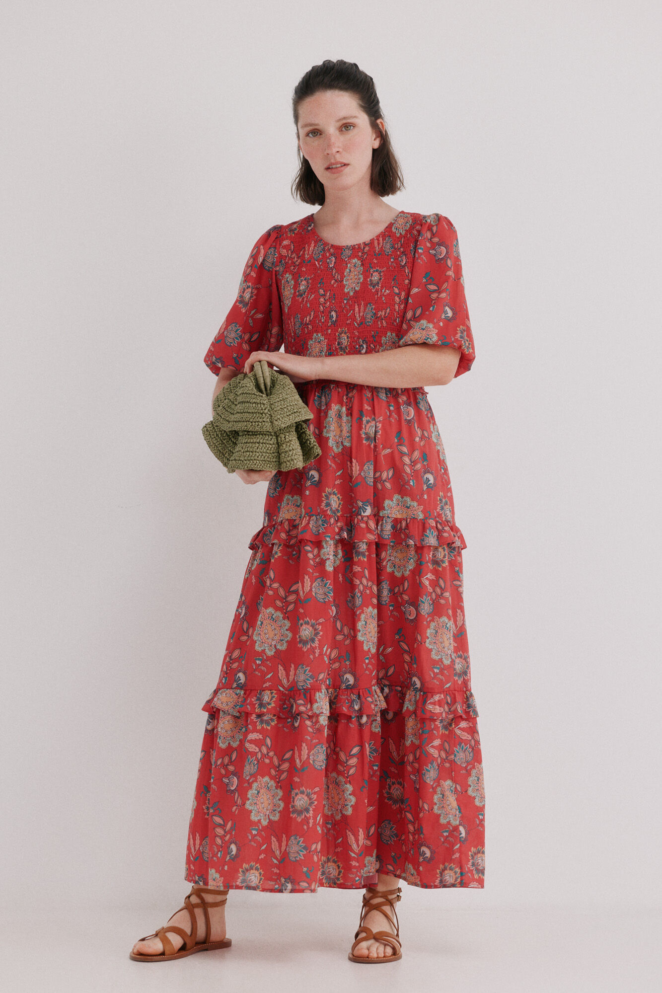 Hoss Intropia Asha. Vestido midi flu&iacute;do
