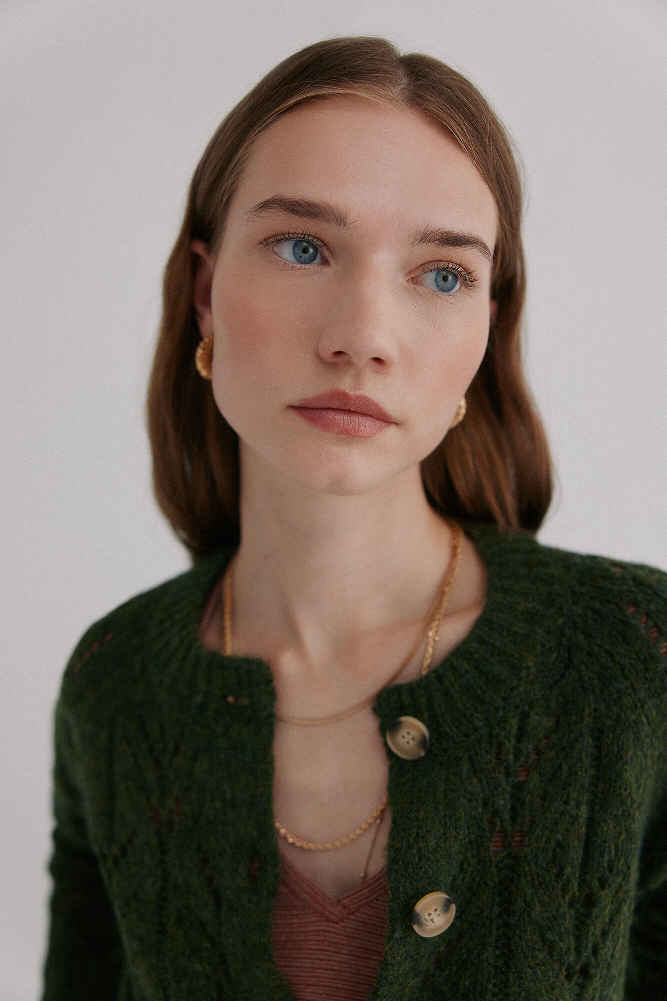 Hoss Intropia Ivette. C&aacute;rdigan calado Verde oscuro