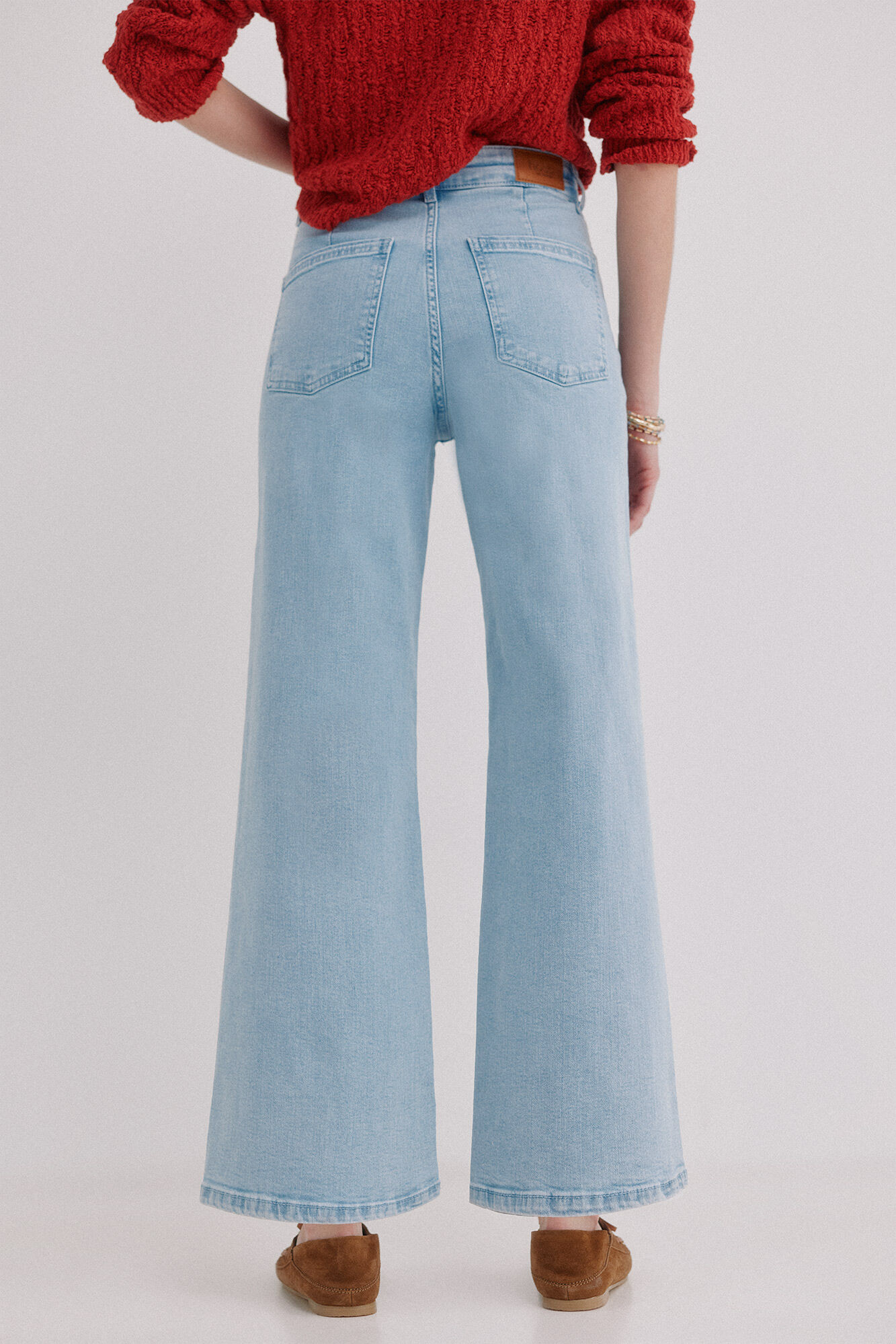 Hoss Intropia B&aacute;rbara. Jeans wide leg Azul