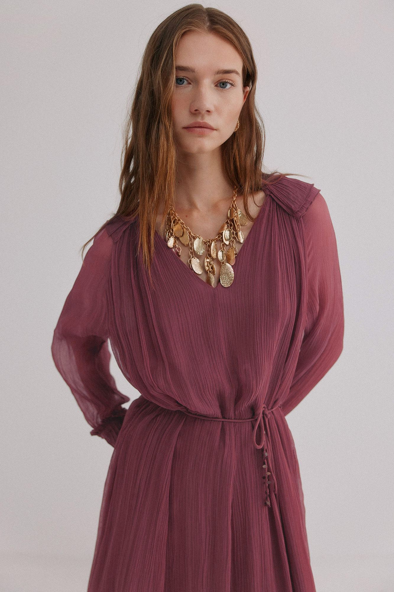 Hoss Intropia Alejandra. Vestido fluido Rosa