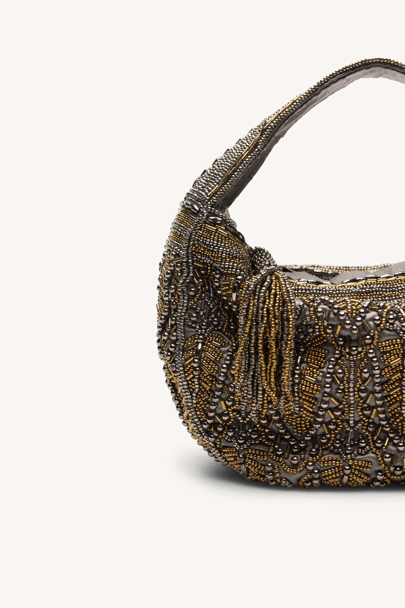 Hoss Intropia Nadia. Bolsa de abalorios Gris