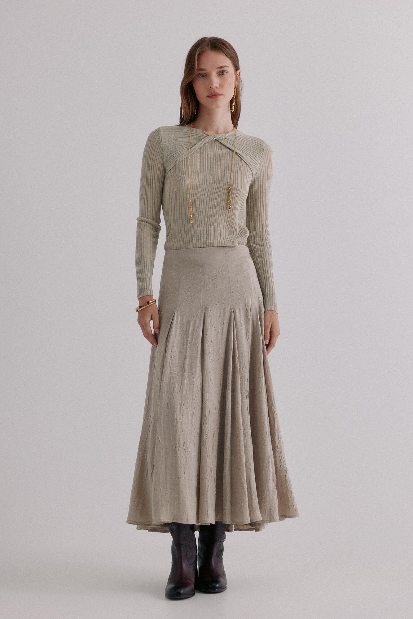 Hoss Intropia Nabila. Top con detalle de nudo Verde