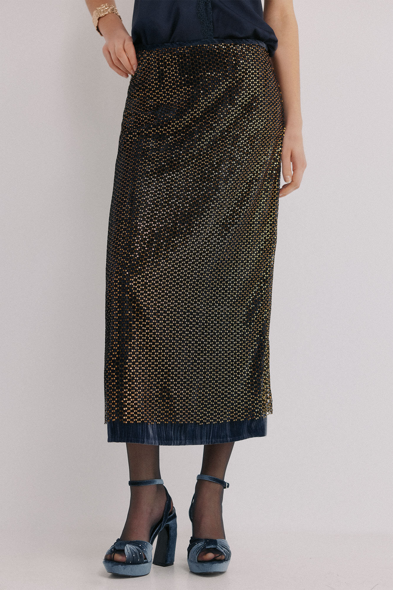 Hoss Intropia Riley. Falda de lentejuelas