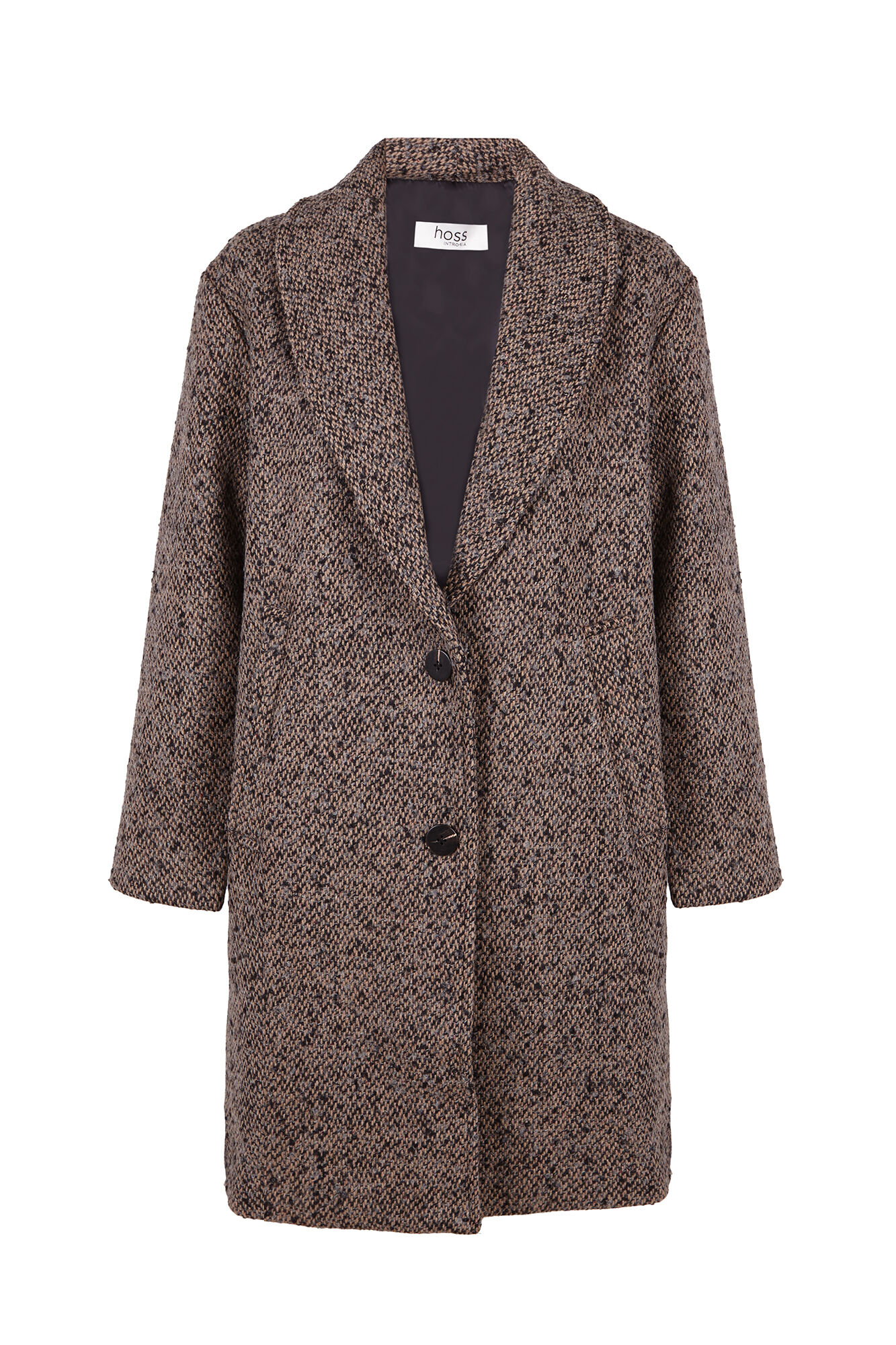 Hoss Intropia F&aacute;tima. Abrigo con solapa Marfil