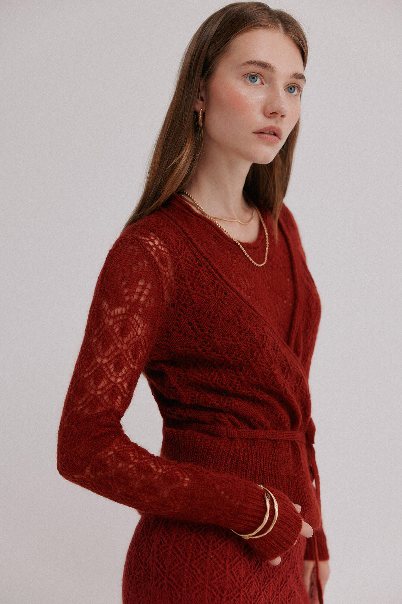 Hoss Intropia Iria. Chamarra calada rojo