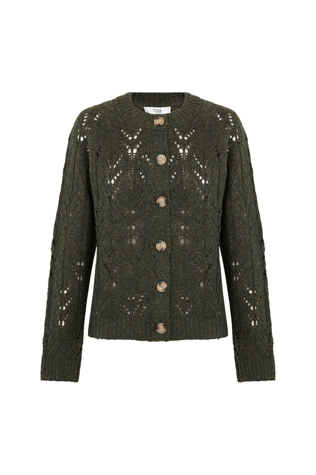 Hoss Intropia Ivette. C&aacute;rdigan calado Verde oscuro