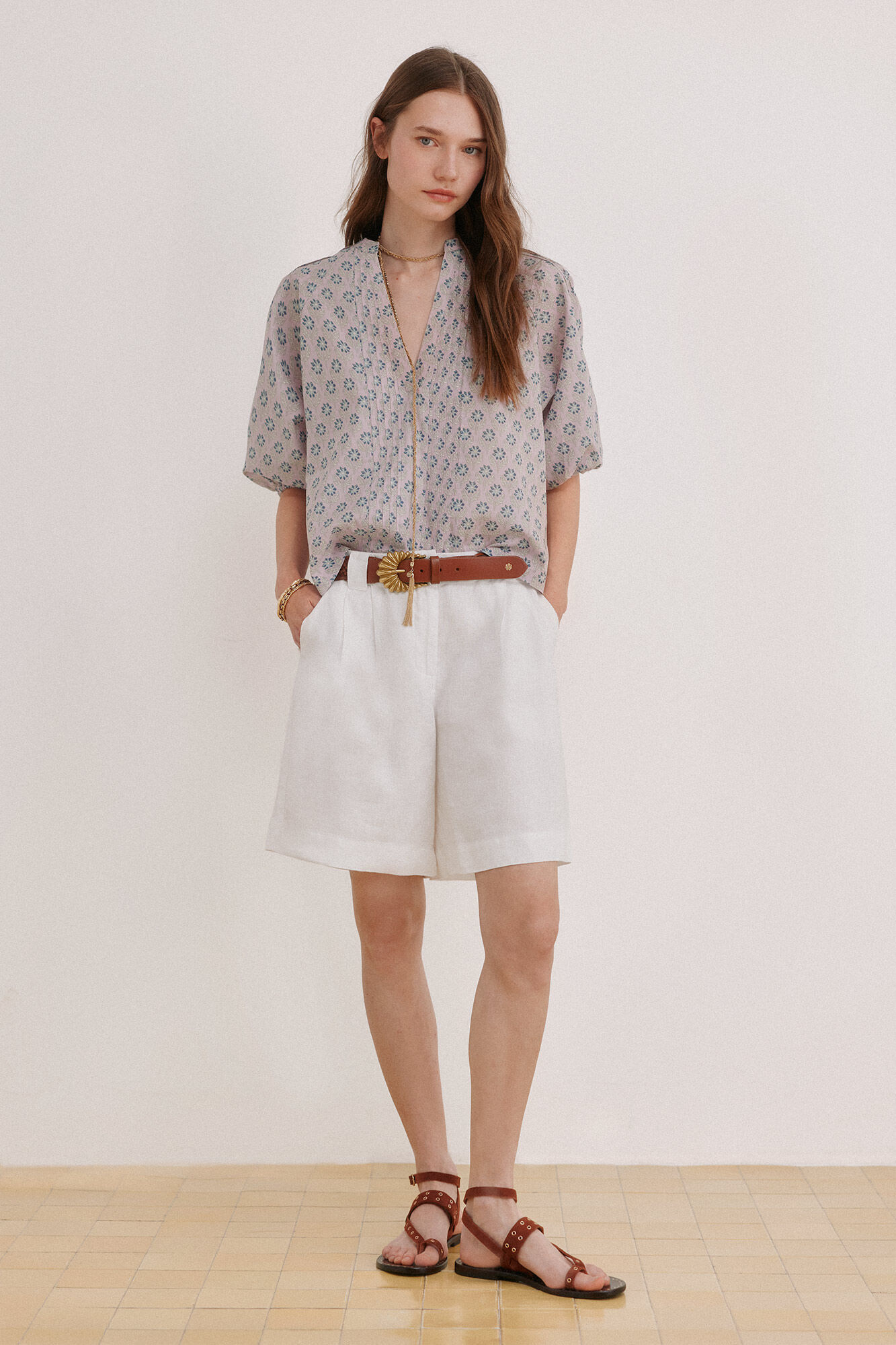 Hoss Intropia Constanza. Blusa estampada Lila