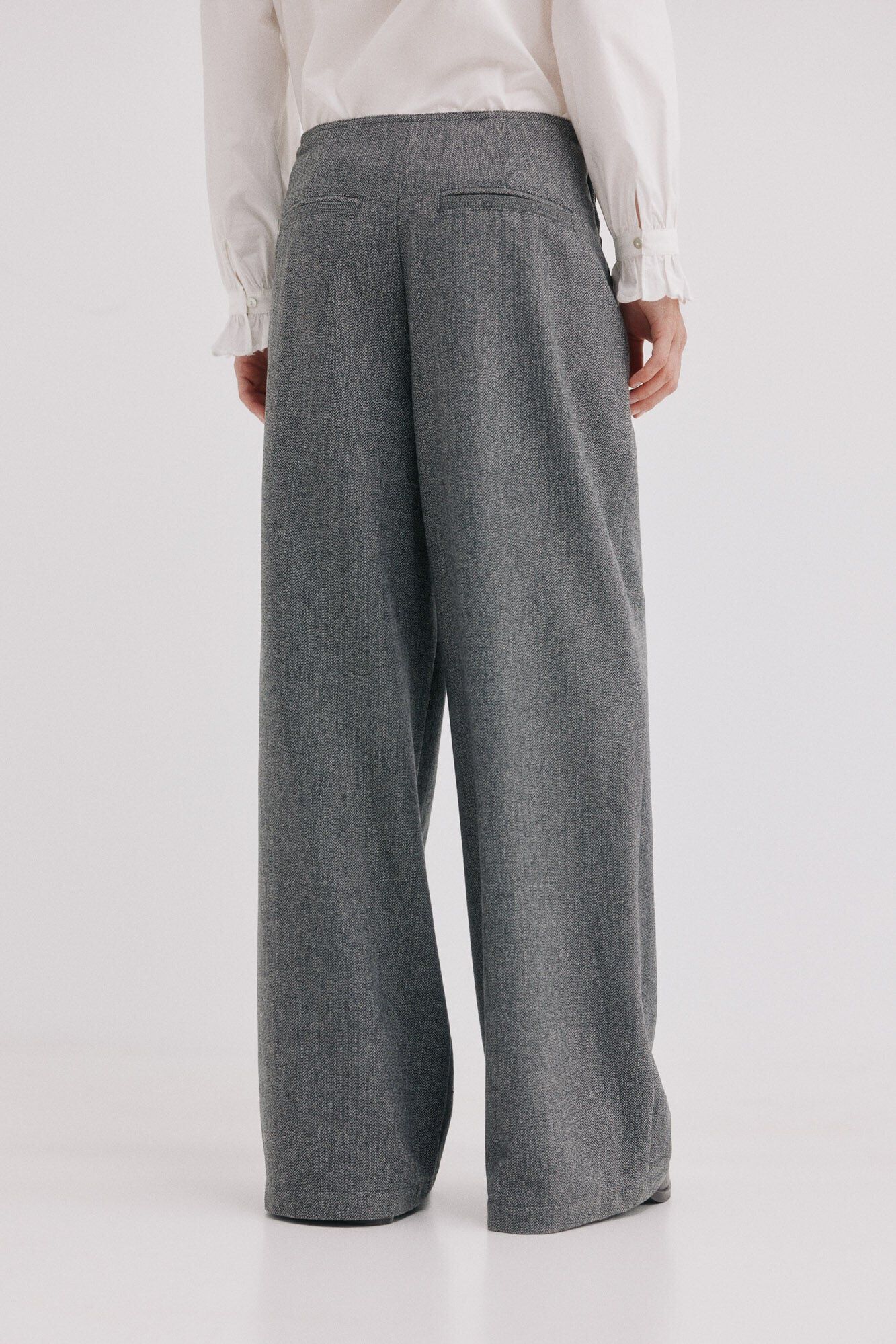 Hoss Intropia Phebe.Pantal&oacute;n con botones Gris