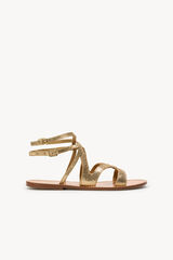 Hoss Intropia  Mar. Sandalias de piel Dorado