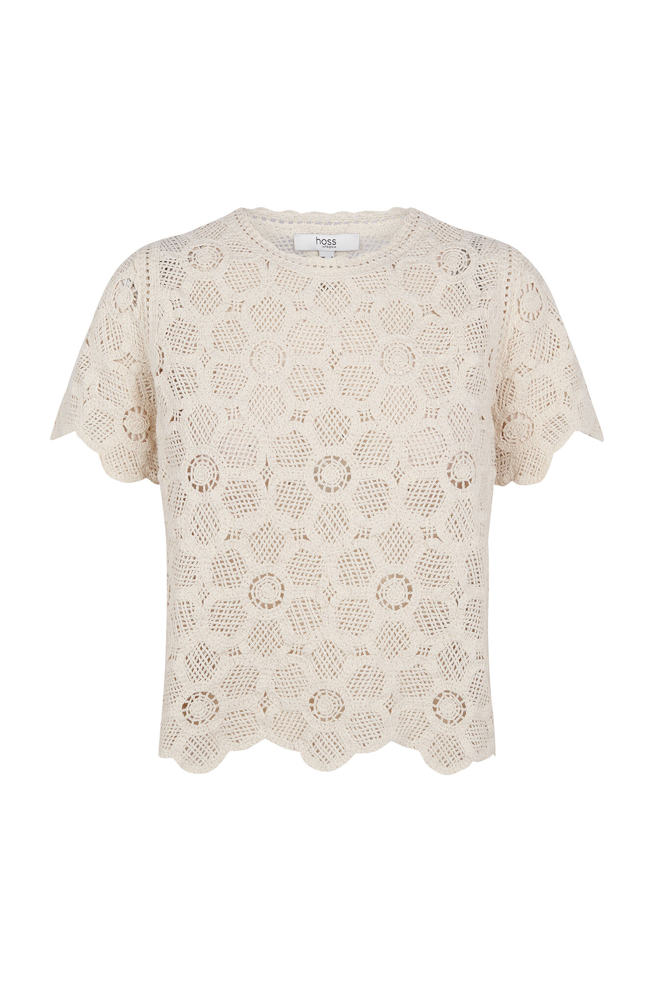 Hoss Intropia Irune. Top crochet Beige