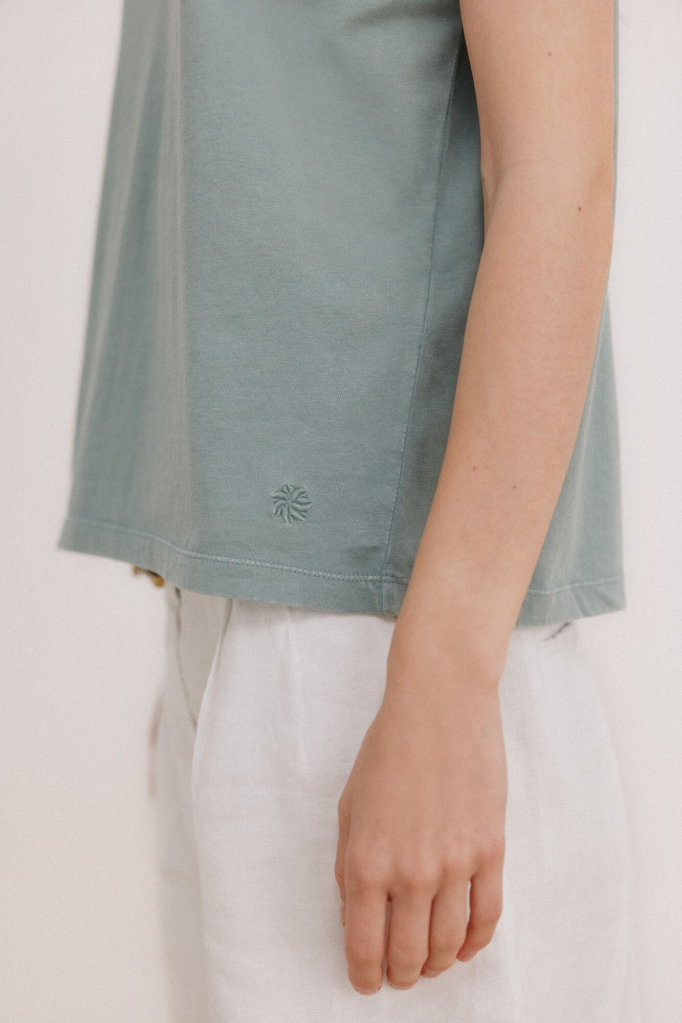 Hoss Intropia Manuela. Camiseta lavada Turquesa