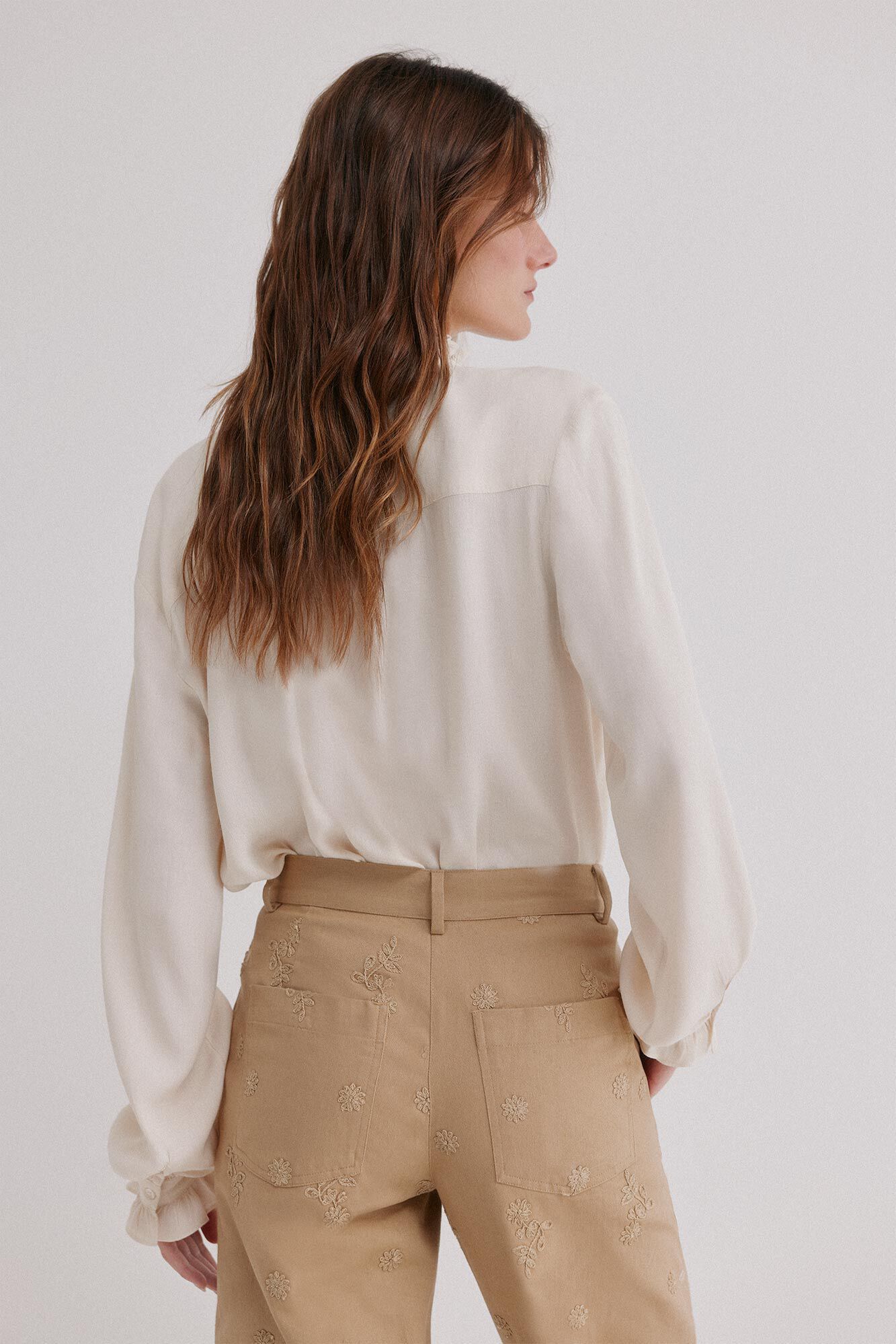 Hoss Intropia Clementine. Blusa manga larga Marfil