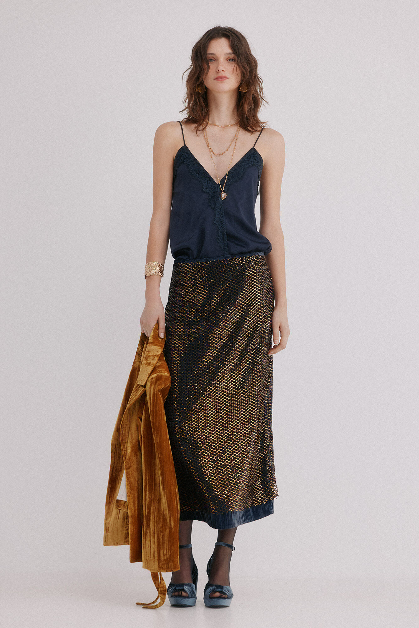 Hoss Intropia Riley. Falda de lentejuelas