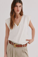 Hoss Intropia Mabel. Playera con solapa Marfil