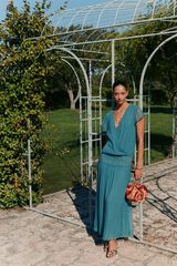 Hoss Intropia Ander. Vestido abalorios Verde