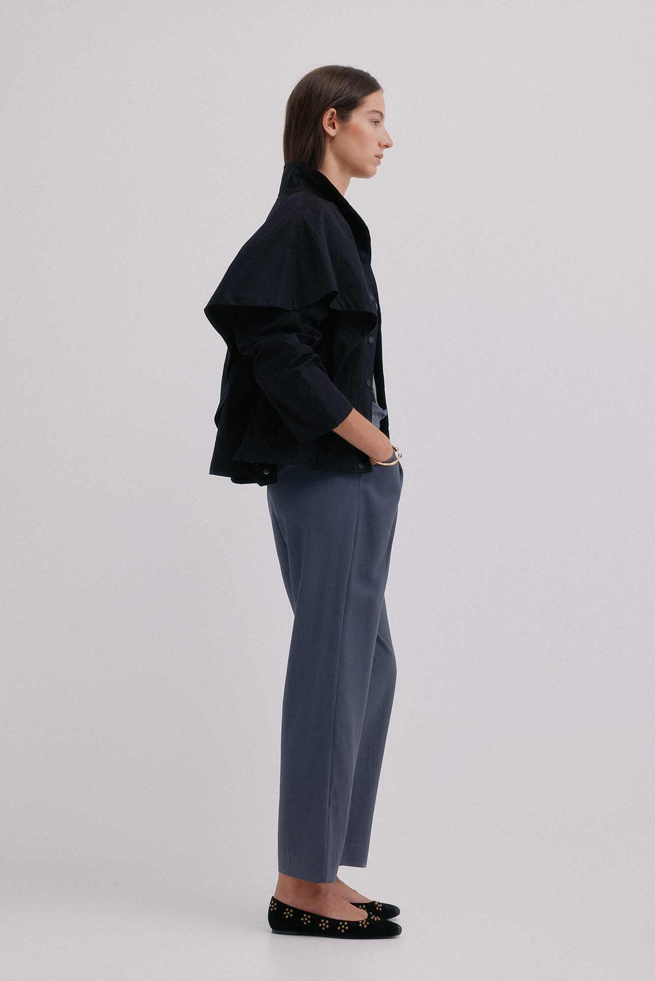 Hoss Intropia Piper. Pantal&oacute;n con lazo Gris